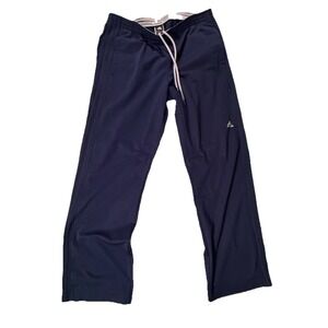 Vintage Adidas Navy 3 stripe track pants - wide leg size XL